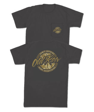 80S CAMO CIRCLE POCKET TEE, Color: PEPPER, Size: 2XL