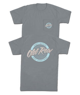 CIRCLE LOGO POCKET TEE, Color: GREY, Size: 2XL