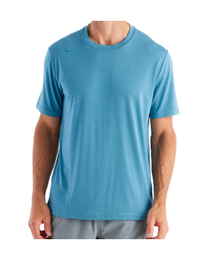 M BAMBOO MOTION TEE, Color: BLUE STONE, Size: XXXLARGE