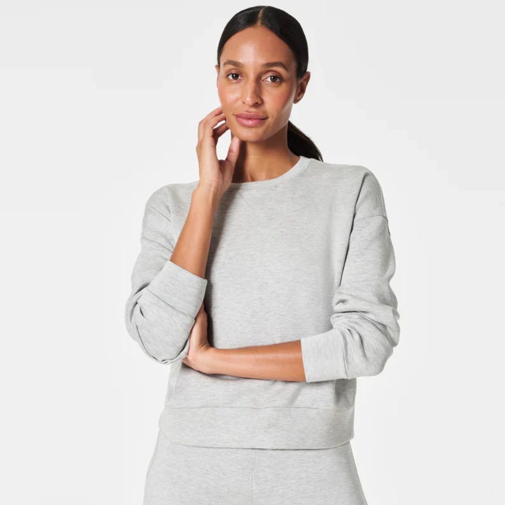 AIRESSENTIALS CREWNECK, Color: LIT GREY HEATHER, Size: XL