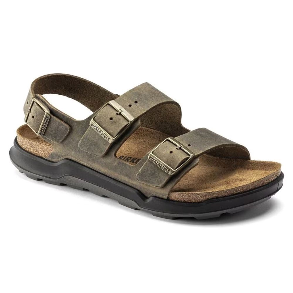 M MILANO RUGGED - OILED LEATHER, Color: FADED KHAKI, Size: EU45, Width: REGULAR FIT