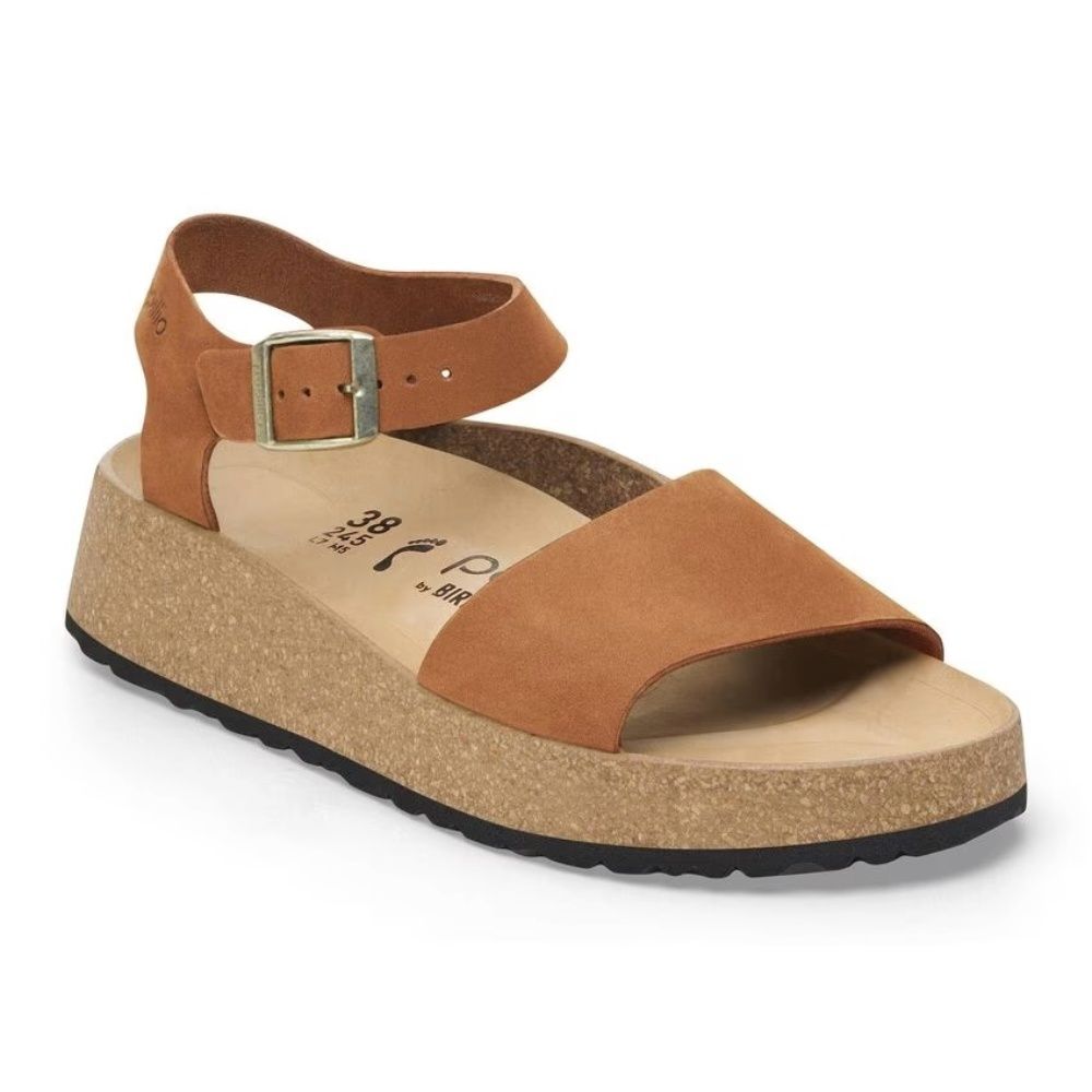 GLENDA - NUBUCK LEATHER, Color: PECAN, Size: EU42, Width: NARROW FIT