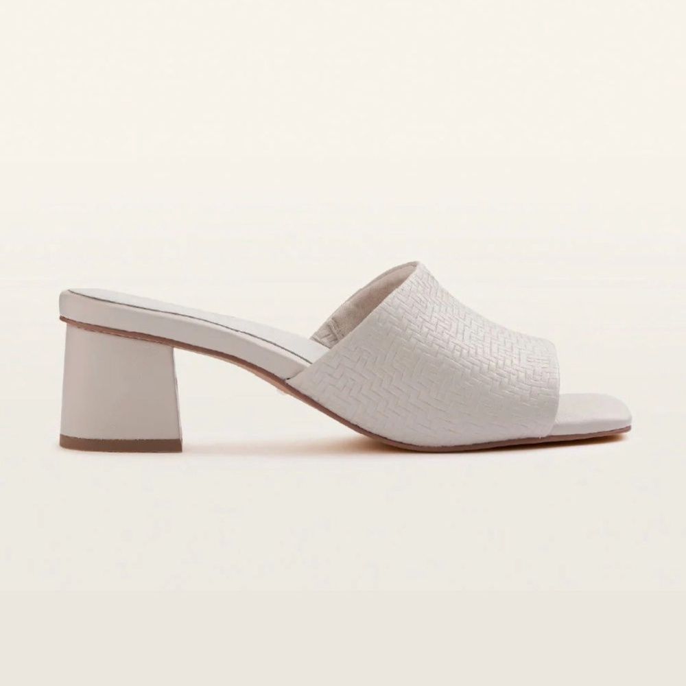 W KENNEDY WEAVE HEEL, Color: BONE, Size: 9