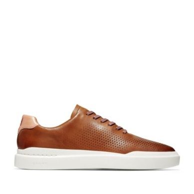 GRANDPRO RALLY LASER CUT SNEAKER, Color: BIRITISH TAN | IVORY, Size: 9.5