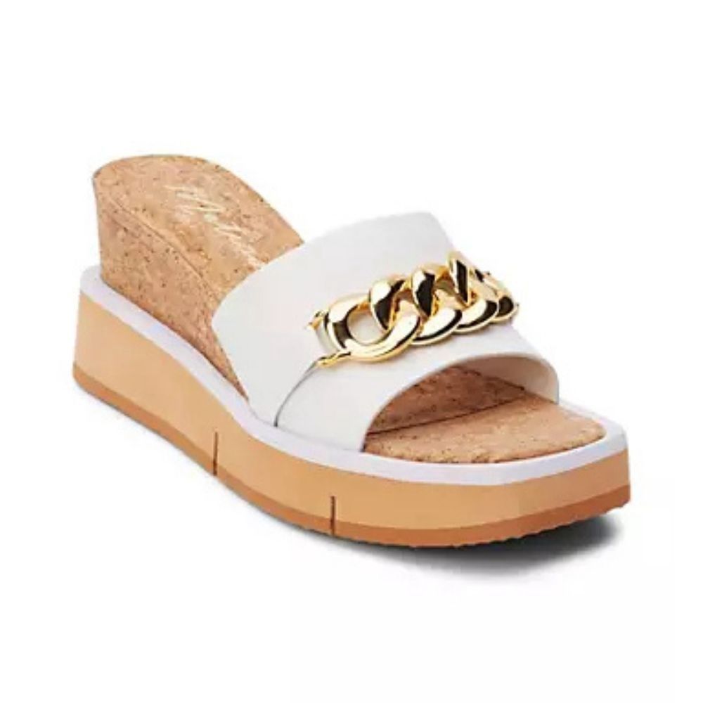 W NOLAN WEDGE SANDAL, Color: WHITE, Size: 10