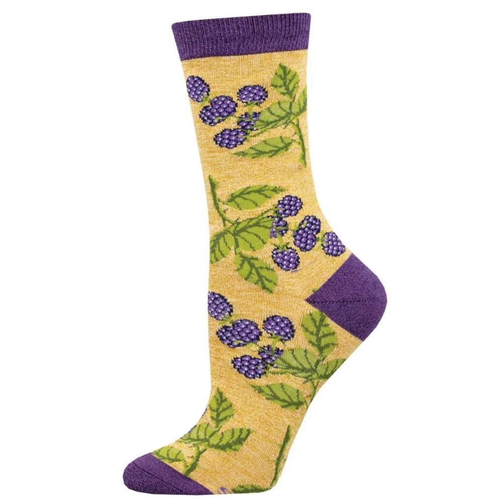 WOMENS BUNCH OF BLACKBERRIES CREW, Color: HEMP HEATHER, Size: L
