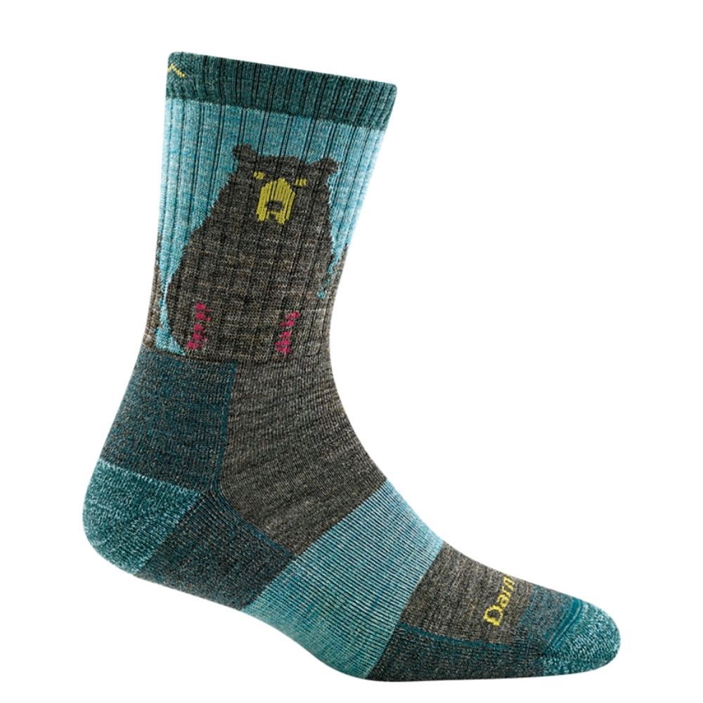 W MERINO WOOL HIKE/TREK MICRO CREW SOCK, Color: AQUA, Size: S