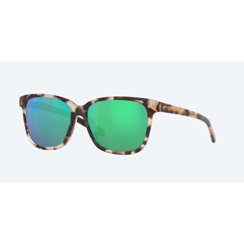 MAY 580G SUNGLASSES, Color: TIGER COWRIE, Material: SHINY, Type: GREEN MIRROR