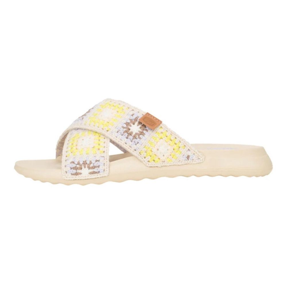 W CHRISTI SLIDE COTTAGE CROCHET, Color: EGRET | LAVENDER | MULTI, Size: W10