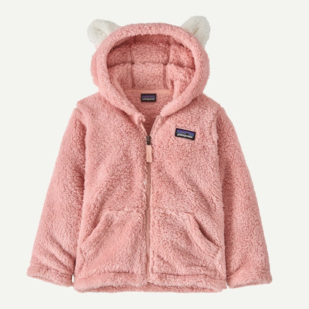 BABY FURRY FRIENDS HOODIE, Color: MALLOW PINK, Size: 6M