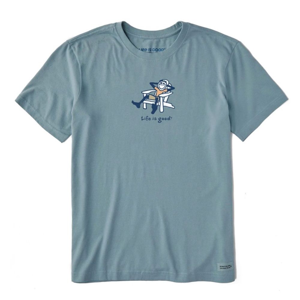 M ADIRONDACK JAKE CHILL TEE, Color: M, Life is Good: SMOKEY BLUE