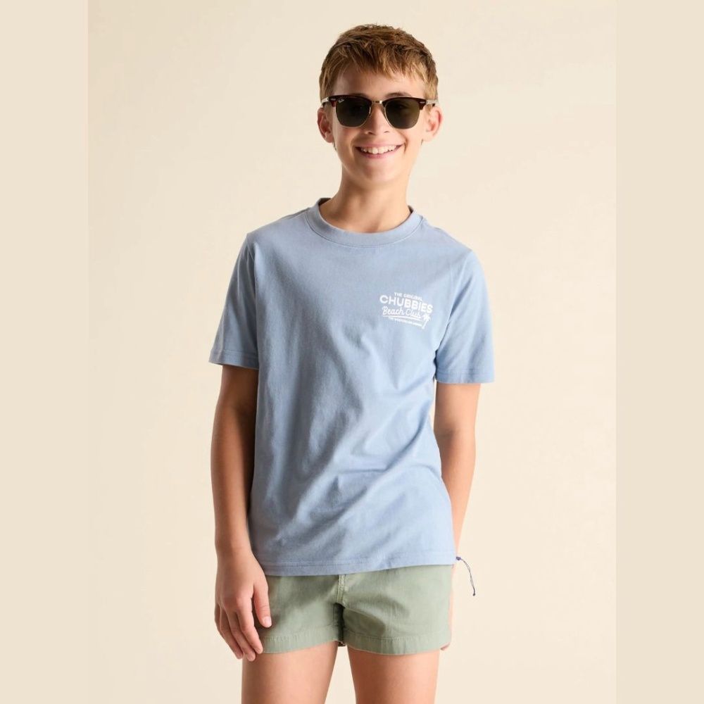 B NON POCKET GRAPHIC T-SHIRT, Color: THE BEACH CLUB BOYS | LIGHT DUSTY BLUE, Size: S