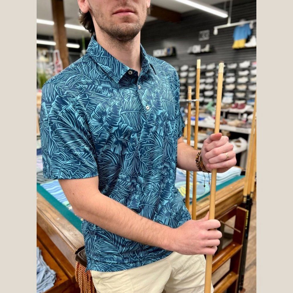 M PRINTED PERFORMANCE POLO, Color: THE DYED AND TRUE | NAVY, Size: M