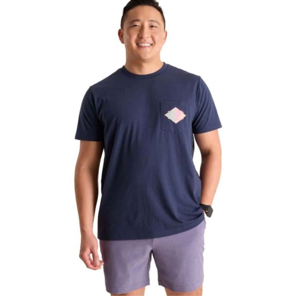 M GRAPHIC POCKET T-SHIRT, Color: THE MUST HAVE | NAVY, Size: M