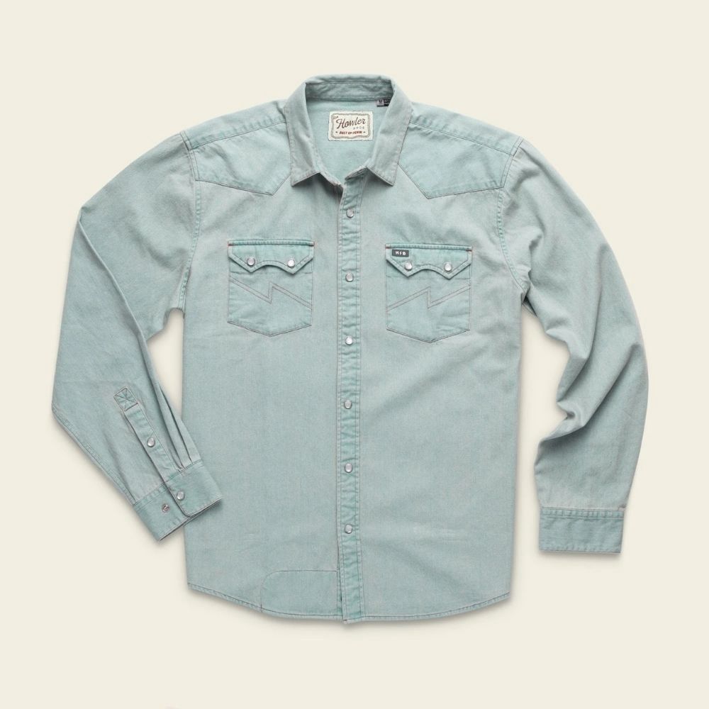 DUST-UP DENIM SNAPSHIRT, Color: GARTH LIGHT WASH, Size: S