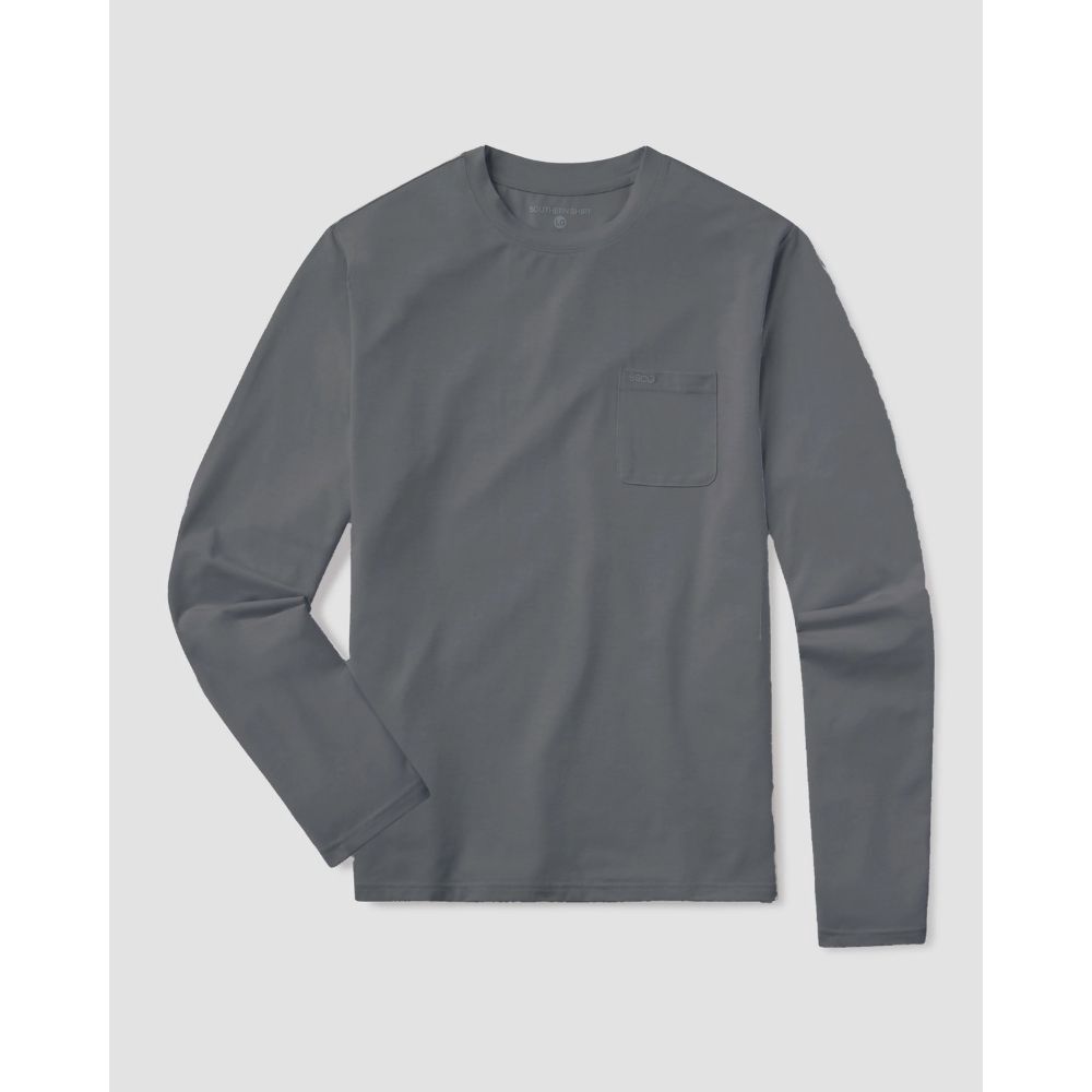 MAX COMFORT POCKET TEE LONGSLEEVE, Color: VOLCANIC ASH, Size: XXLARGE