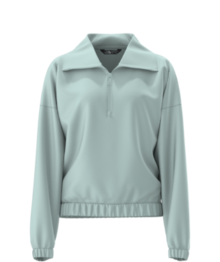 Girls' Camp Fleece 1/4 Zip, Color: Muted Pine, Size: XS
