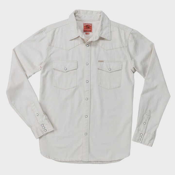 The Wyatt Pearl Snap, Color: ECRU, Size: M