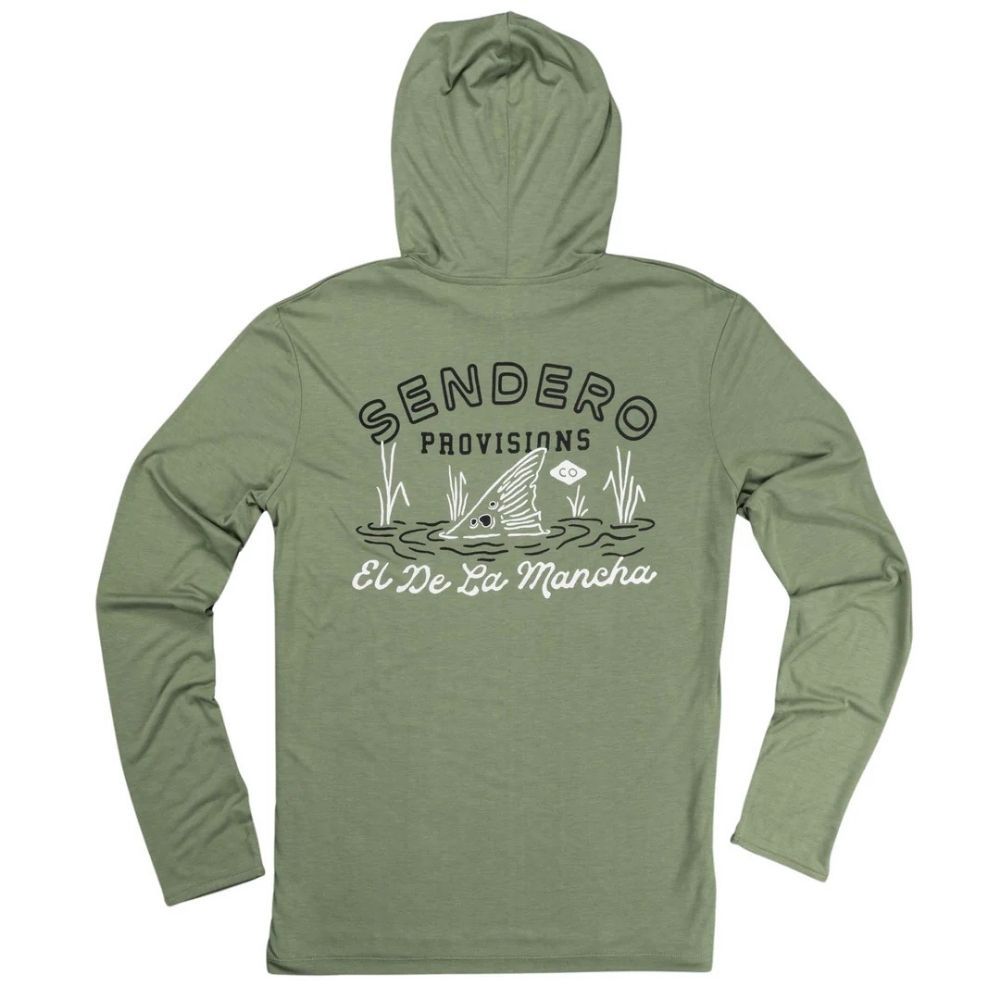 Yucatan Bamboo Hoodie Shirt, Color: SAN JUAN SAGE PRINT, Size: M