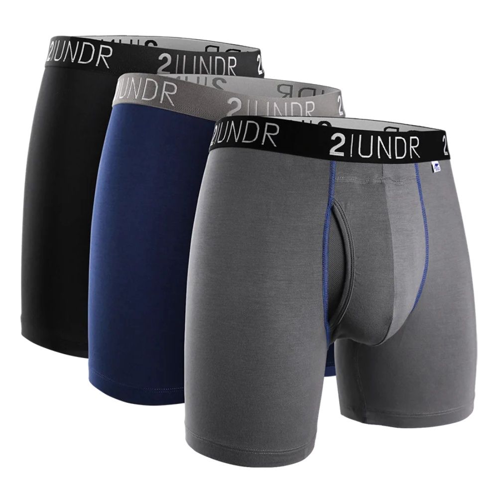 2UNDR 3PK BOXER BRIEF, Color: BLACK-GREY-NAVY, Size: S