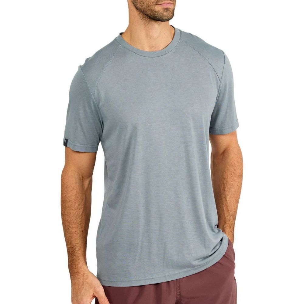 M Bamboo Lightweight Shortsleeve, Color: Slate, Size: XXLARGE