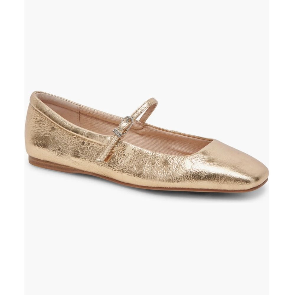 REYES, Color: GOLD DISTRESSED LEATHER, Size: 6
