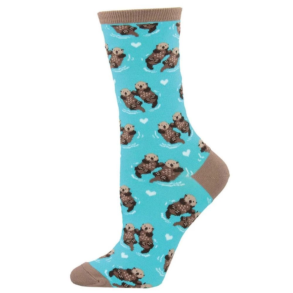 W Significant Otter Socks, Color: Bright Blue, Size: 9-11