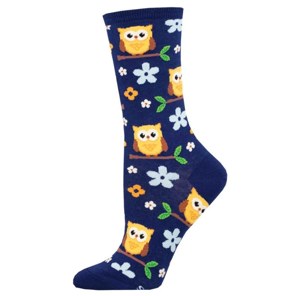 Night Owl Socks, Color: Navy, Size: 9-11