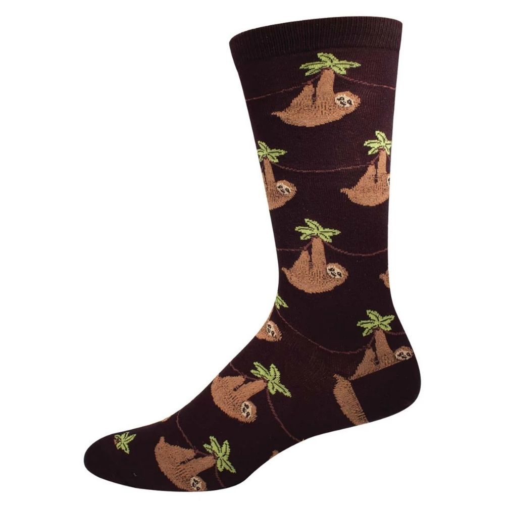 Sloth Socks, Color: Black, Size: 10-13