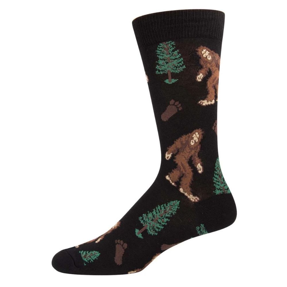 Bigfoot Socks, Color: Black, Size: 10-13