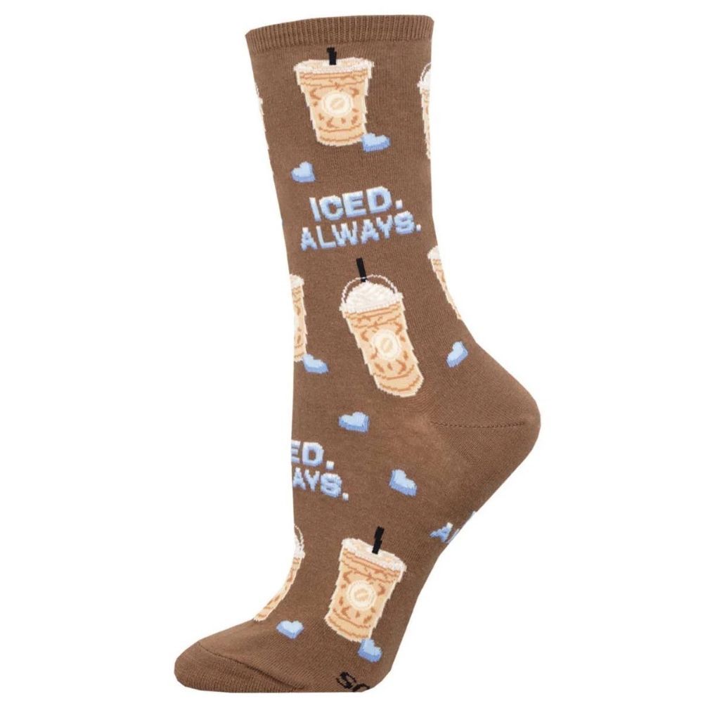 Iced Always Socks, Color: Brown, Size: 9-11