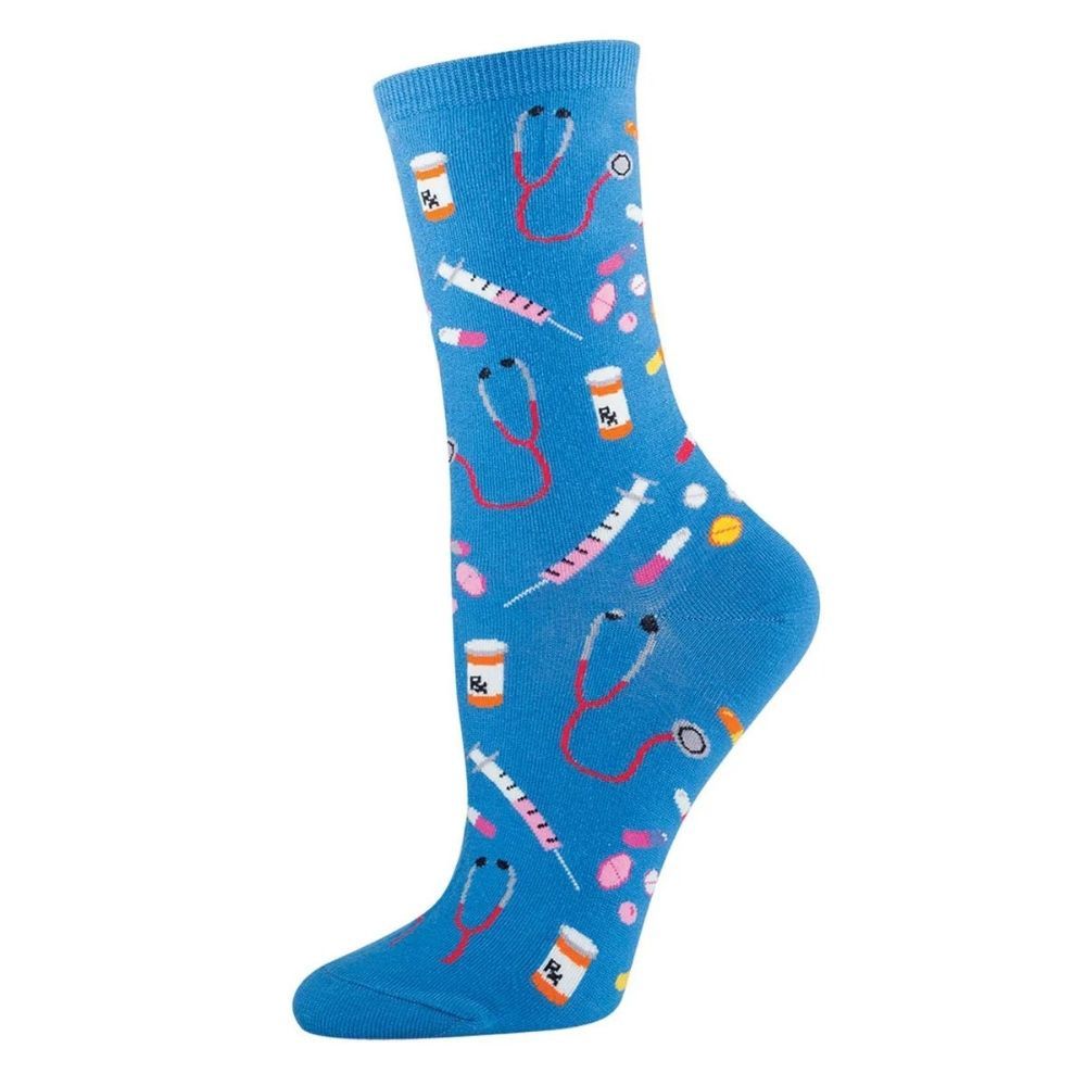 W Meds Socks, Color: Cornflower Blue, Size: 9-11