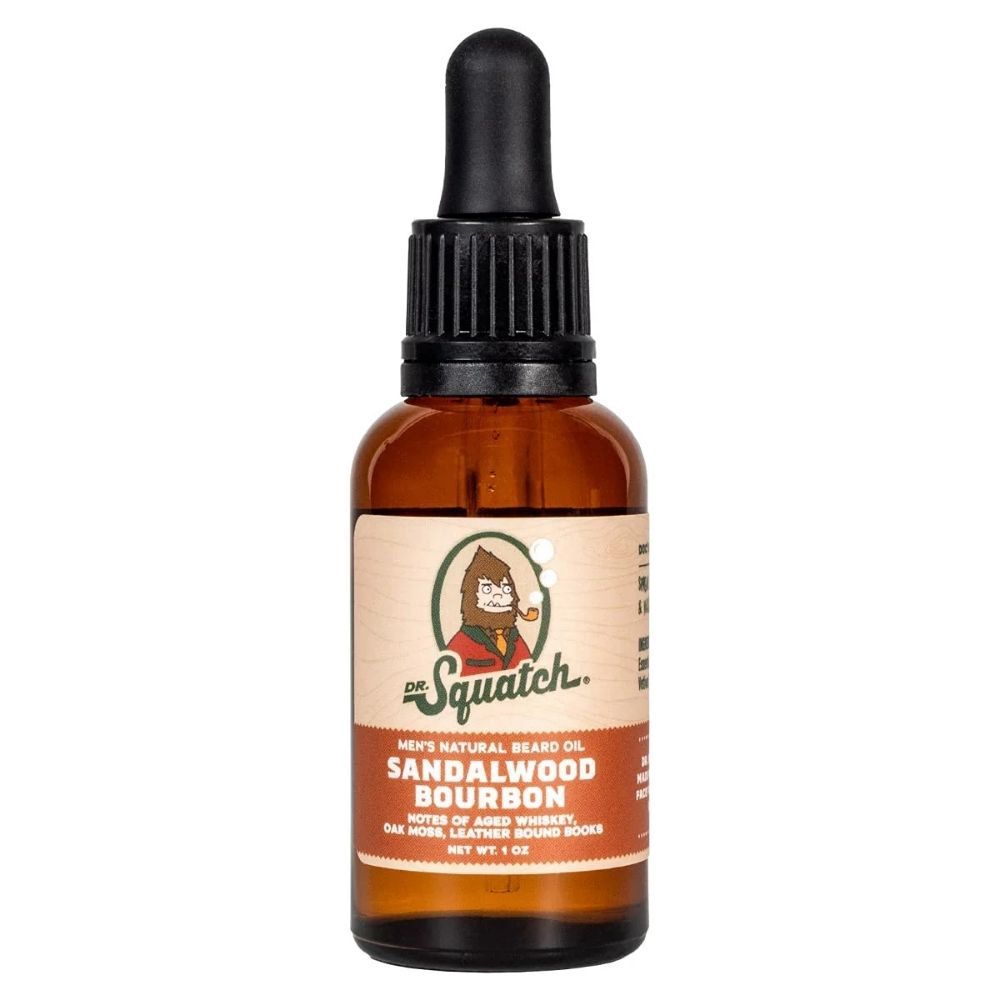 Men's Natural Beard Oil, Scent: SANDALWOOD BOURBON