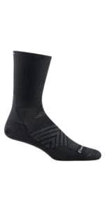 RUN MICRO CREW ULTRA-LIGHTWEIGHT, Color: BLACK, Size: XXL