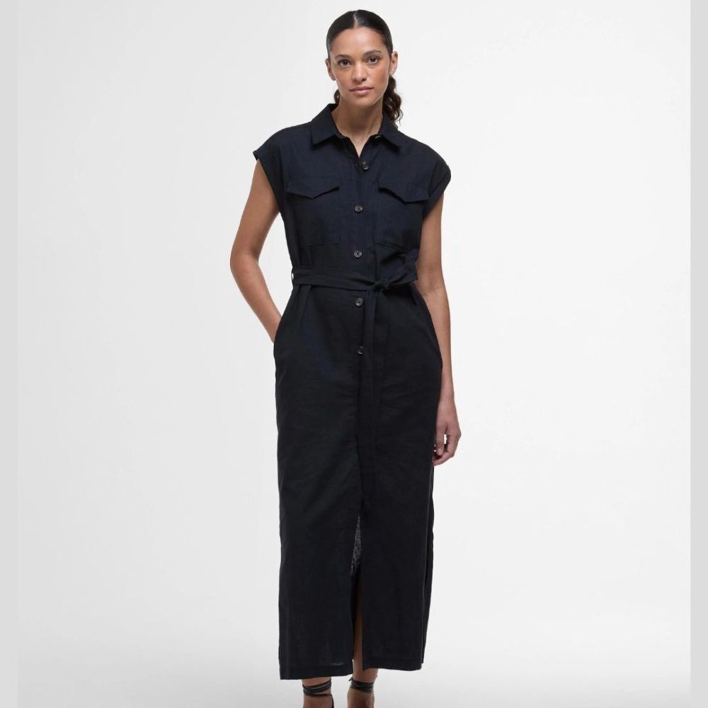 W BIRDIE MAXI DRESS, Color: BLACK, Size: 4