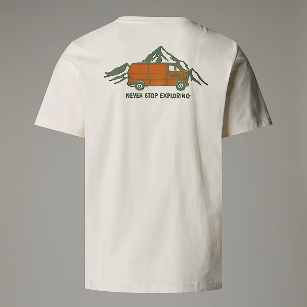 Men's S/S Outdoor Graphic Tee, Color: White Dune, Size: XS