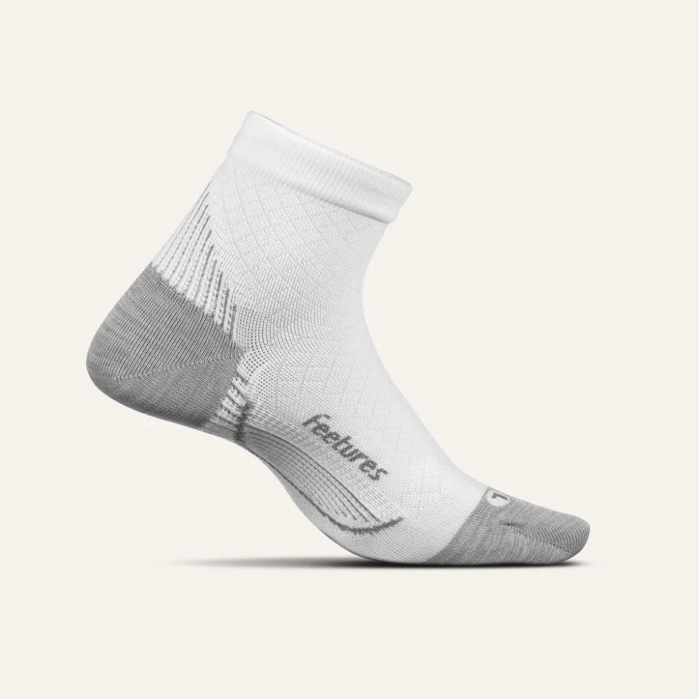 PF RELIEF LIGHT CUSHION QUARTER SOCK, Color: WHITE, Size: SMALL