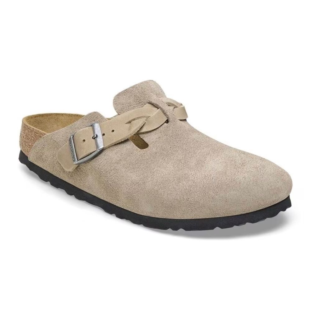 BOSTON BRAIDED - SUEDE LEATHER, Color: TAUPE, Size: EU41, Width: NARROW FIT