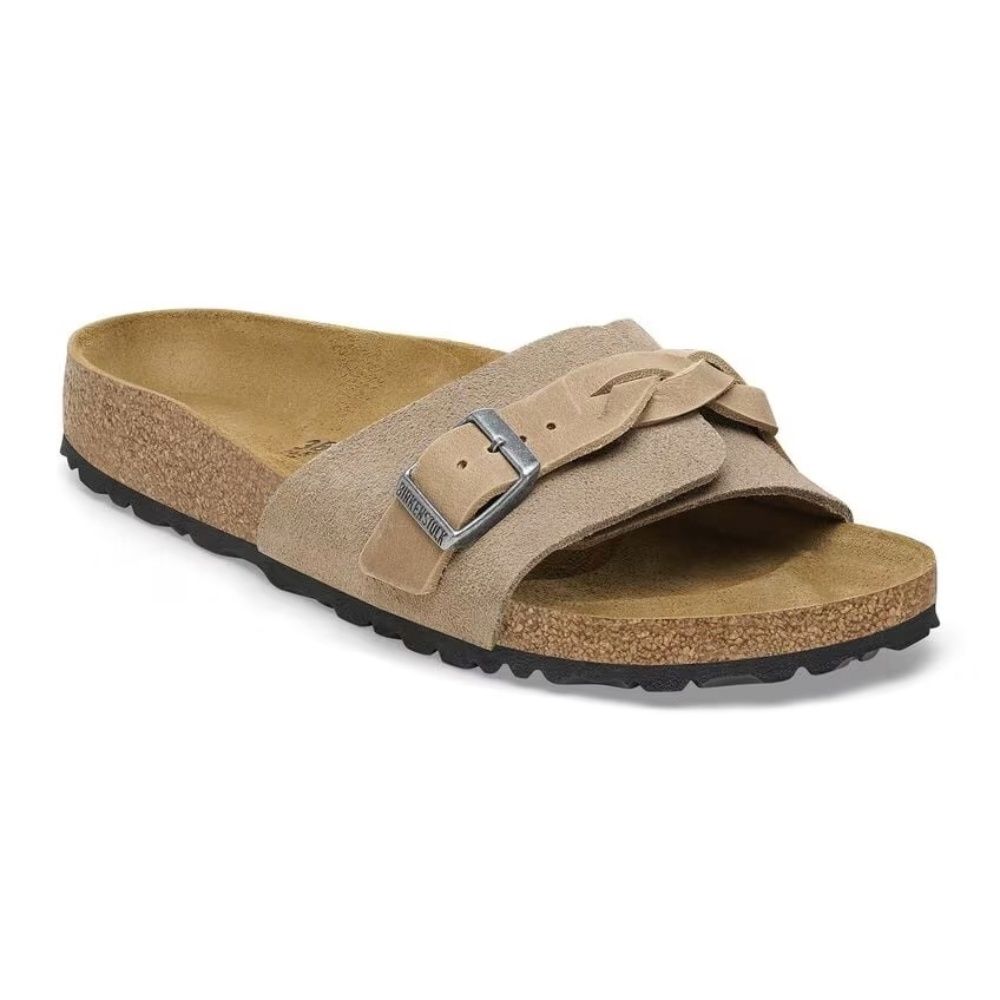 OITA BRAIDED - SUEDE LEATHER, Color: TAUPE, Size: EU41, Width: NARROW FIT