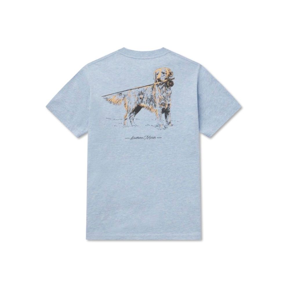 Y GOLDEN DAYS TEE, Color: WASHED SKY BLUE, Size: YXL