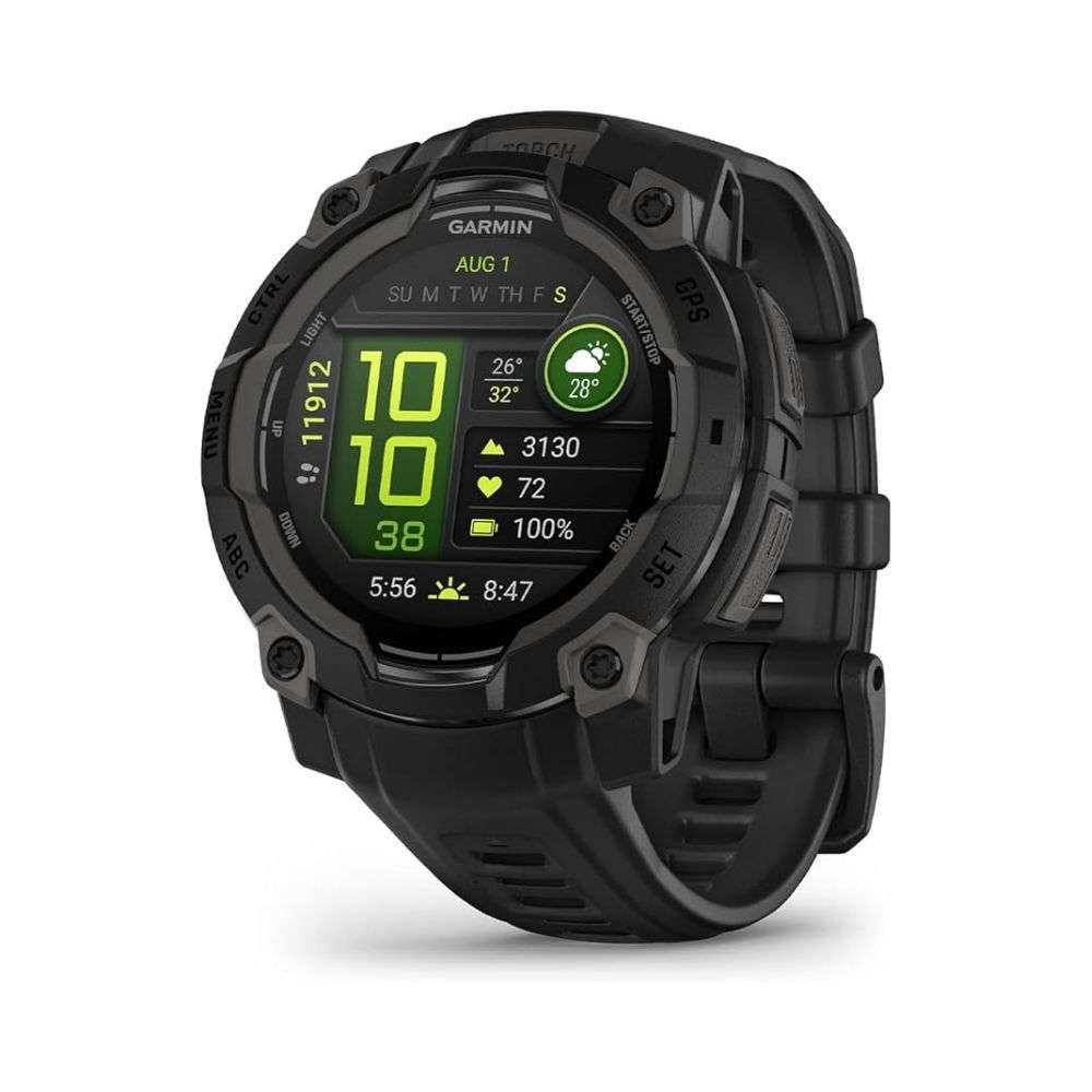 GARMIN INSTINCT 3, 50MM, AMOLED, Color: BLACK | CHARCOAL