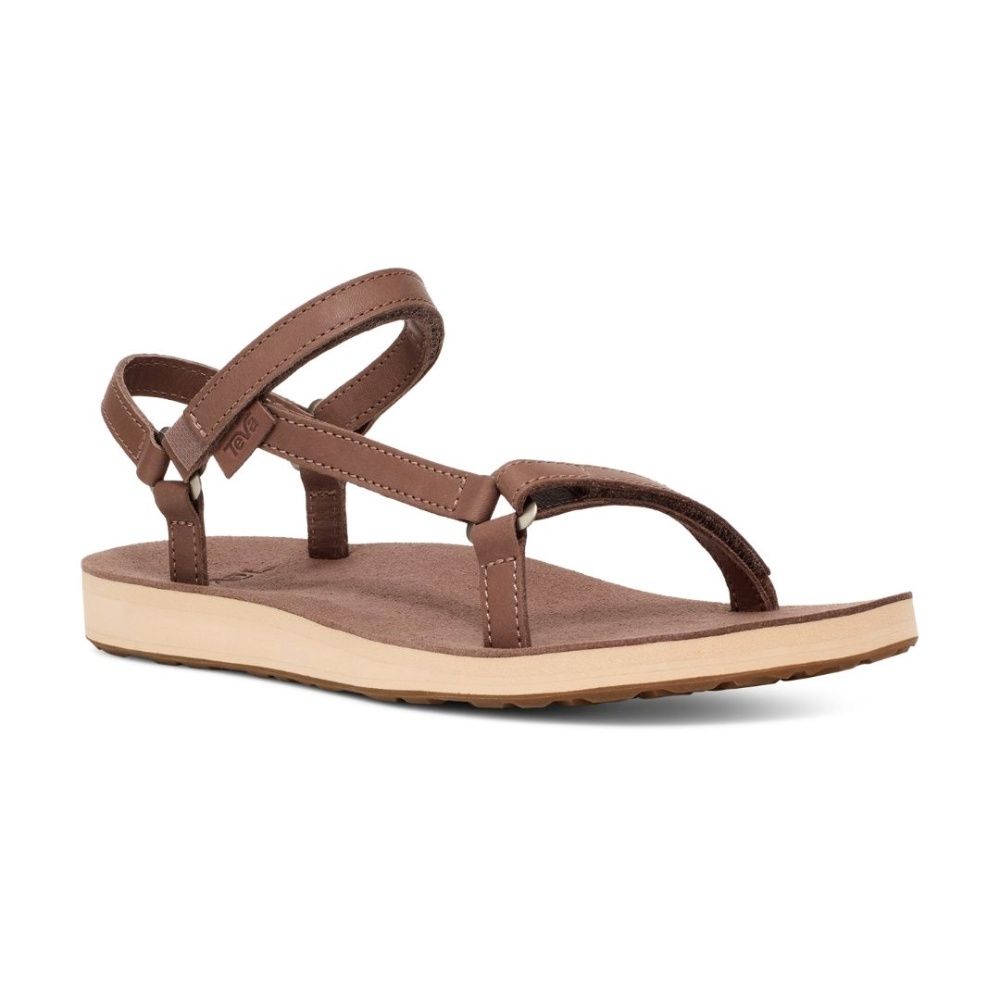 W ORIGINAL UNIVERSAL SLIM LEATHER SANDAL, Color: ACORN, Size: 5