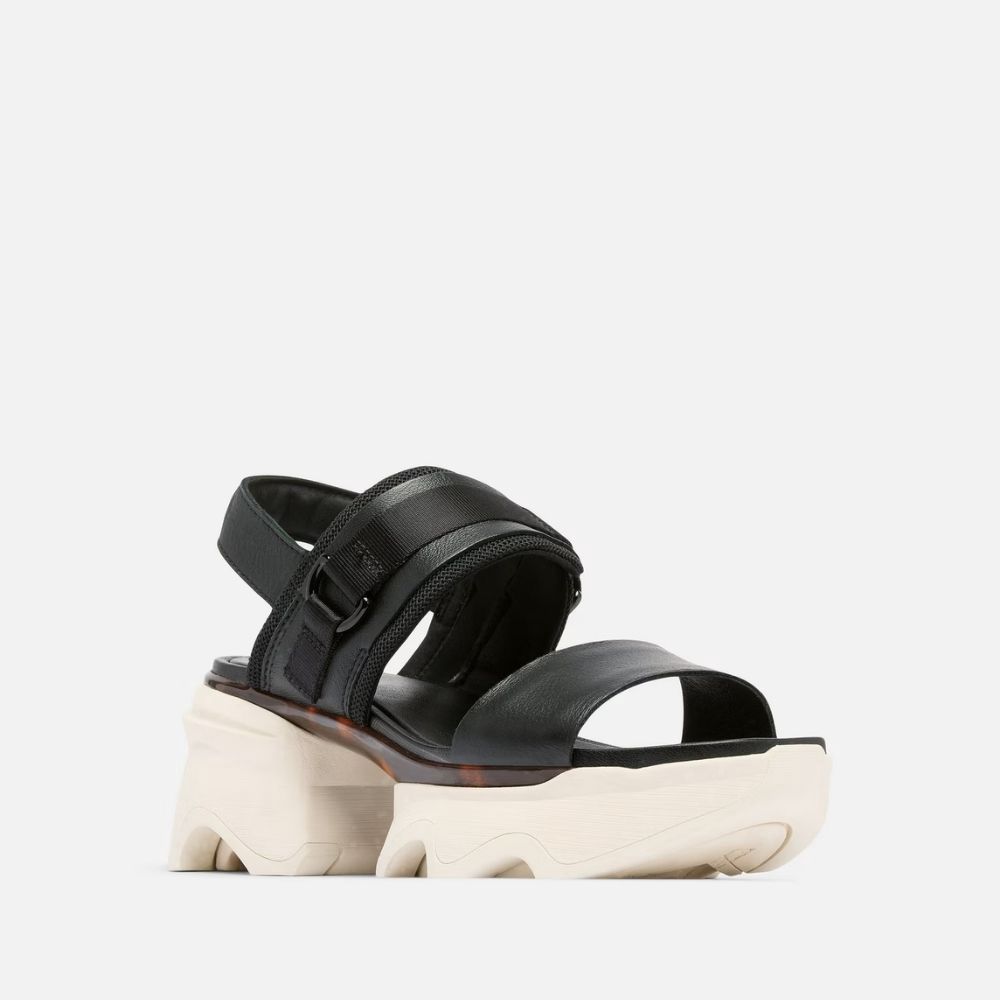 W KINETIC IMPACT SLINGBACK HEEL SANDAL, Color: BLACK | CHALK, Size: 6