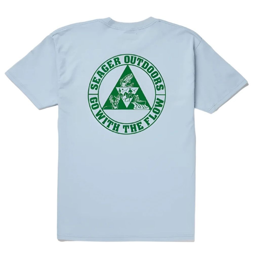 FLOW TEE, Color: SKY BLUE, Size: MEDIUM