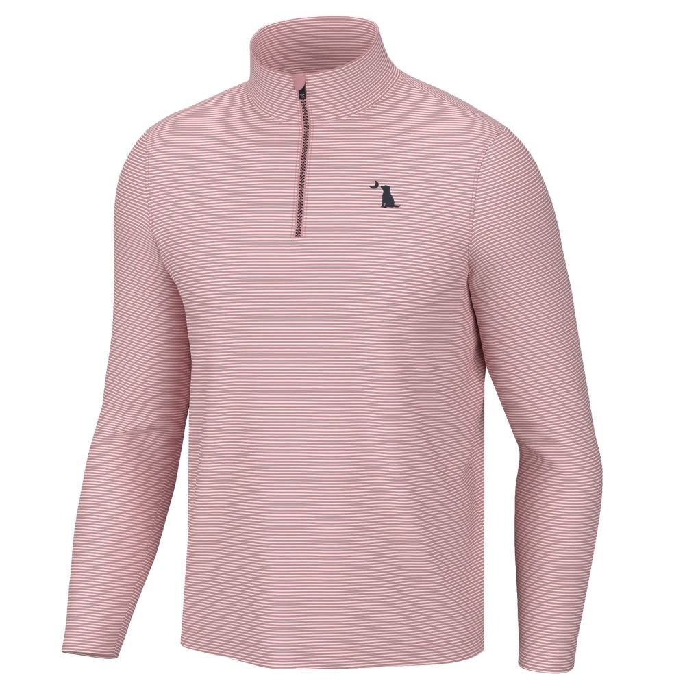 PALMS ATHLETIC QUARTER ZIP, Color: SALMON AND WHITE, Size: XXLARGE