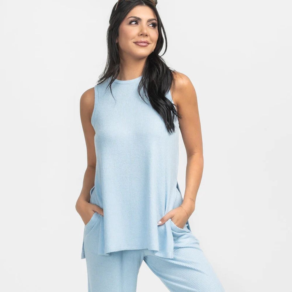 AT EASE TANK, Color: SKYWAY, Size: XS