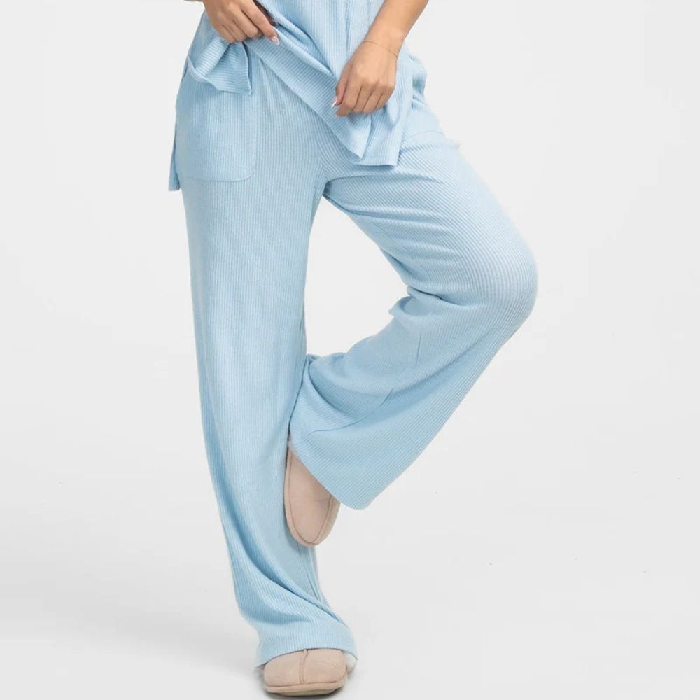 AT EASE PANTS, Color: SKYWAY, Size: XS