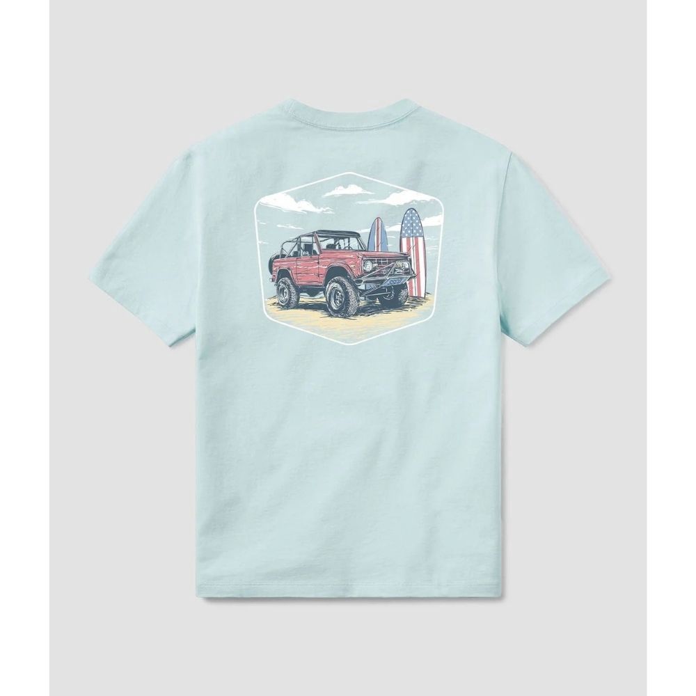 SWELL RIDE TEE, Color: AQUAMARINE, Size: XXLARGE
