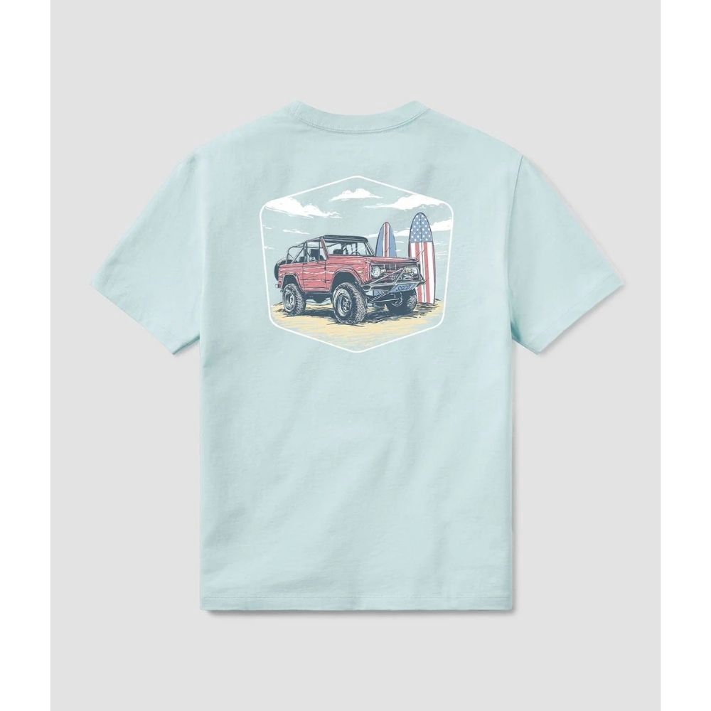 SWELL RIDE TEE, Color: AQUAMARINE, Size: XXLARGE