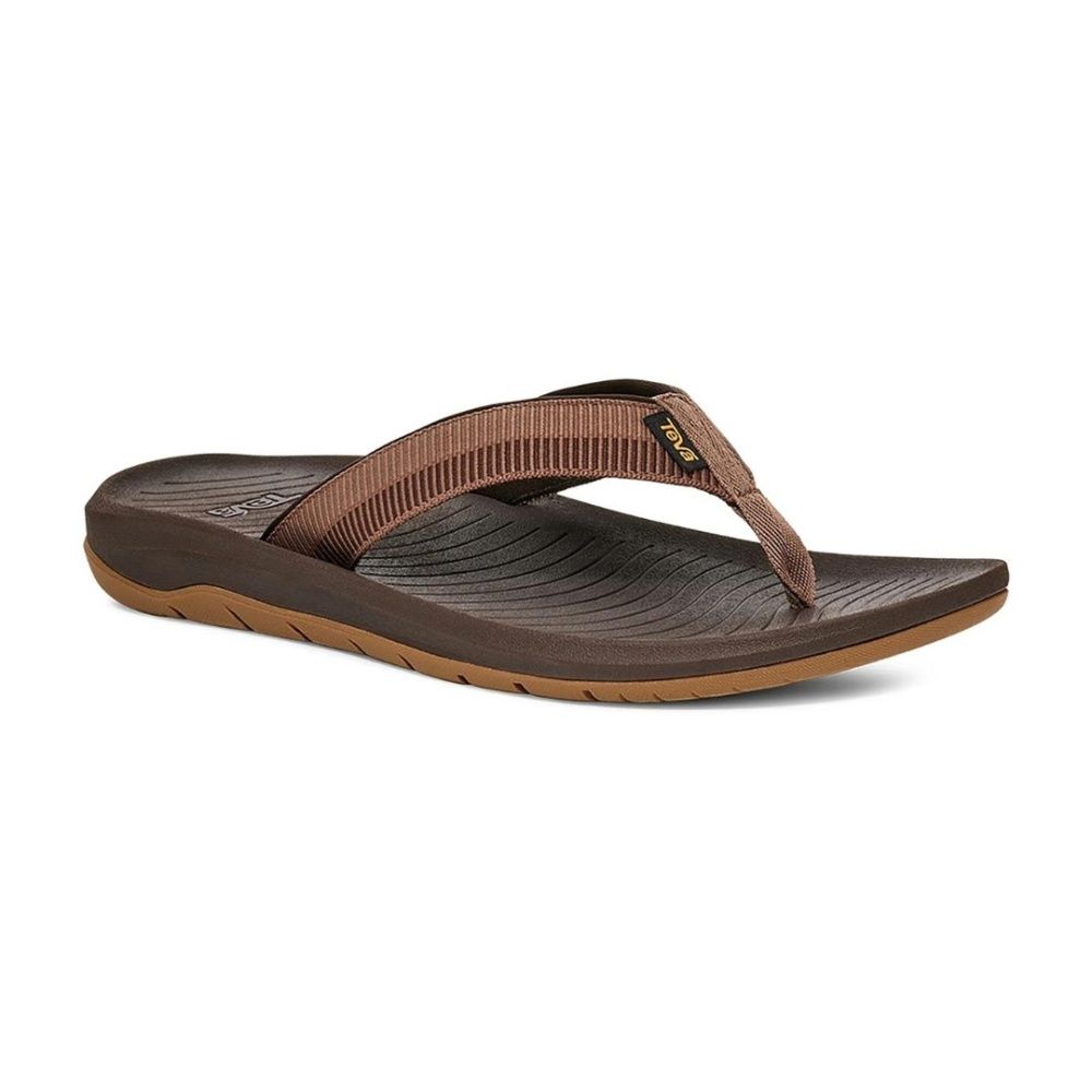 M HURRICANE FLIP FLOP, Color: ARCHIVE LADDER BISON, Size: 9